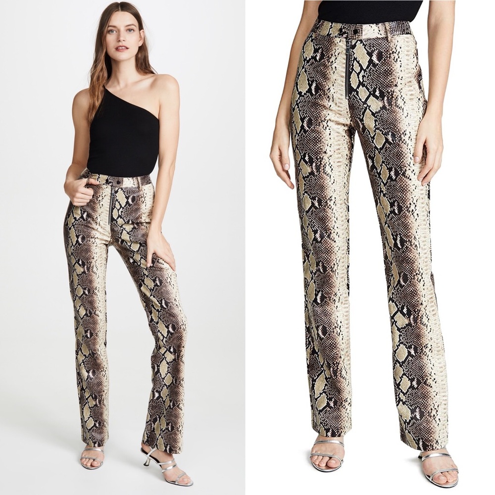 I.AM.GIA brandy snakeskin print high waist pant